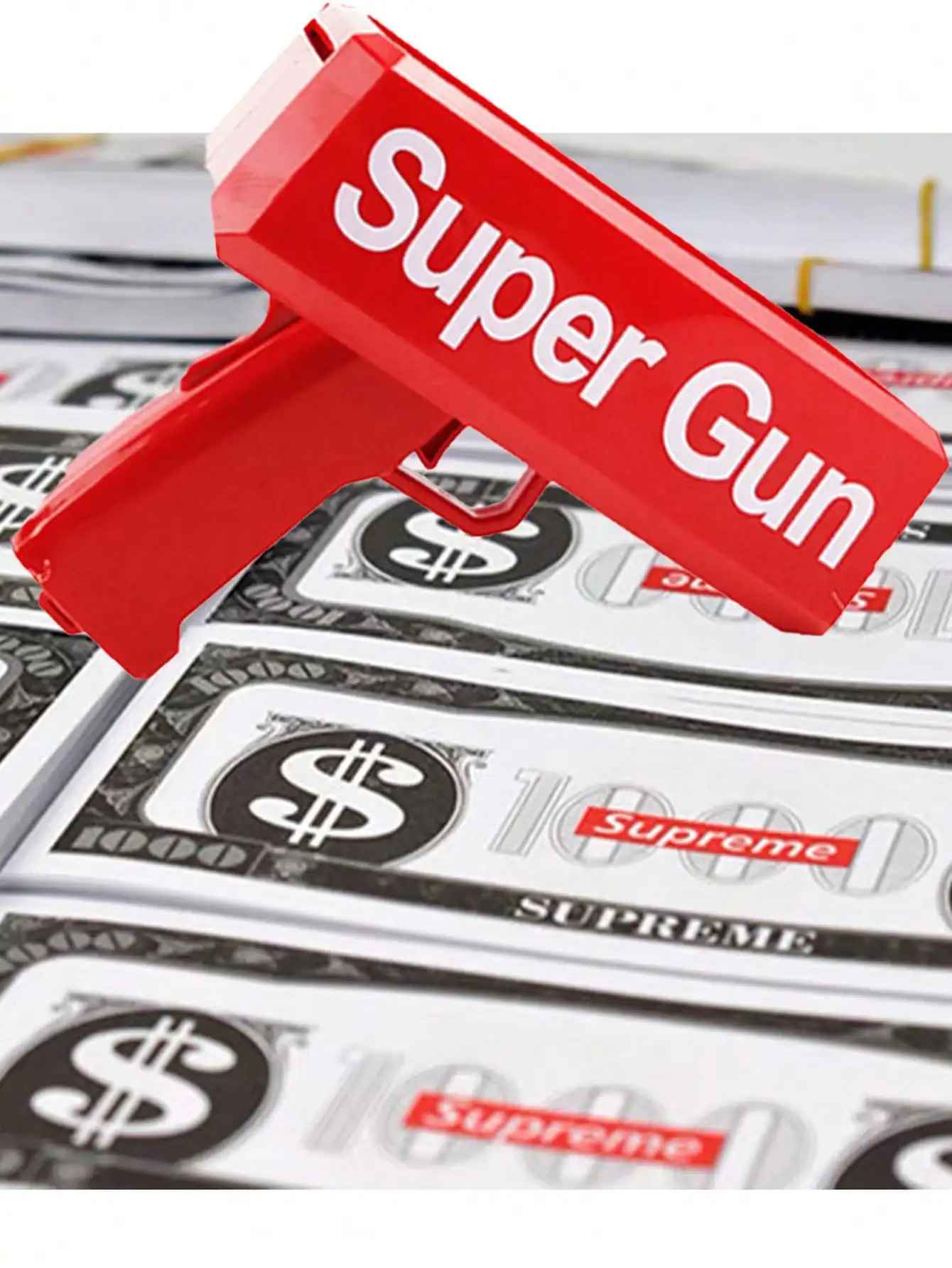 1Set Cash Cannon Money Gun for Wedding, Parties and Fun Include 50 Fake Dollar- Red