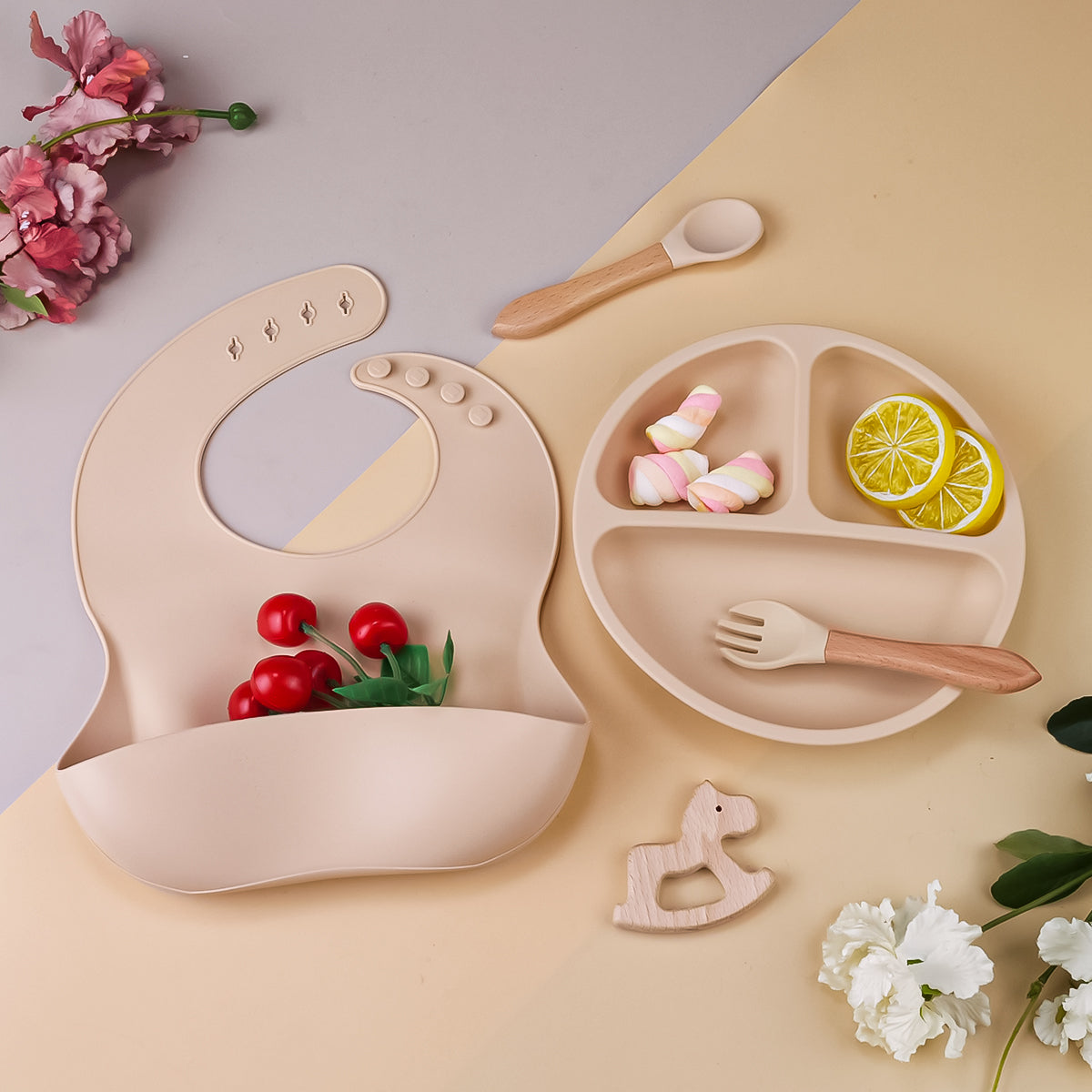 Premium Silicone Plates (Set of 4) – Unbreakable, Microwave & Baby-Safe