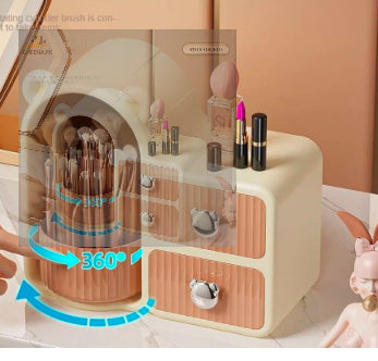 Premium Plastic Cosmetic Organizer with Drawers – Sleek Makeup & Skincare Storage