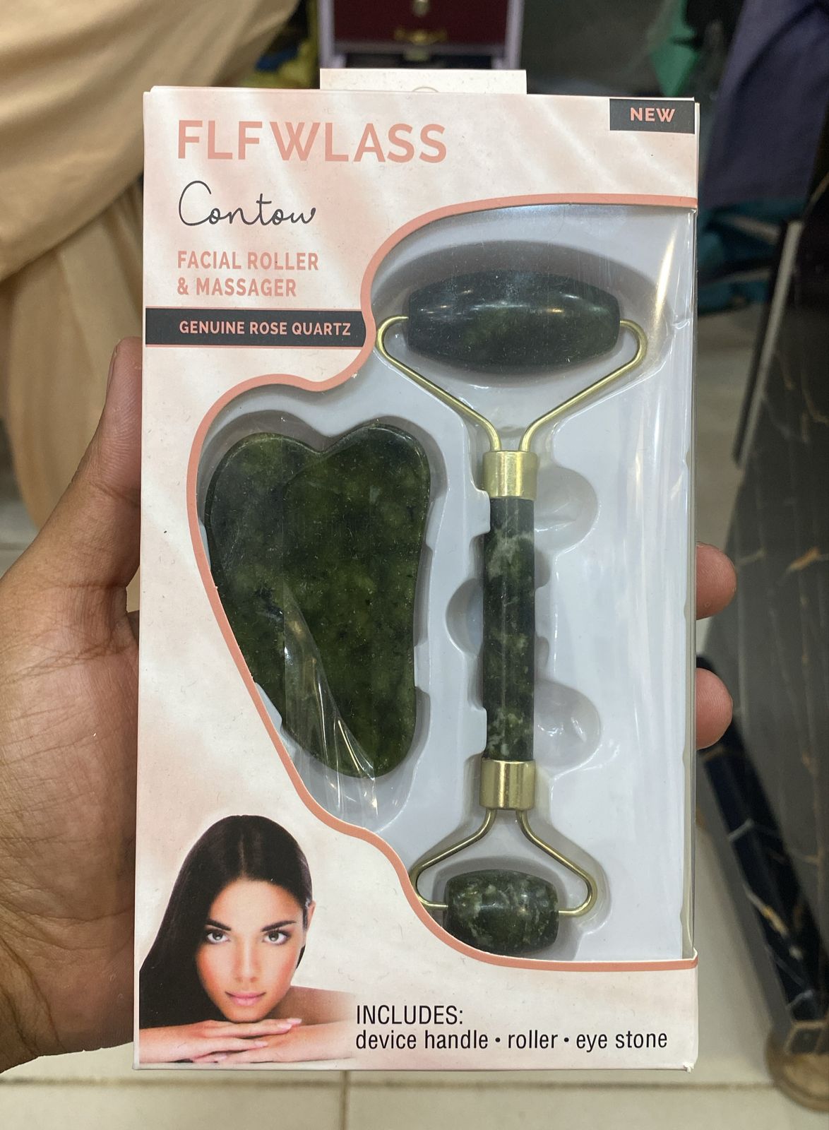 Marble Jade Roller with Gua Sha Stone – Glow & Relax with Natural Skincare Tools | Reduce Puffiness & Boost Radiance | Perfect for Pakistani Beauty Lovers 🇵🇰