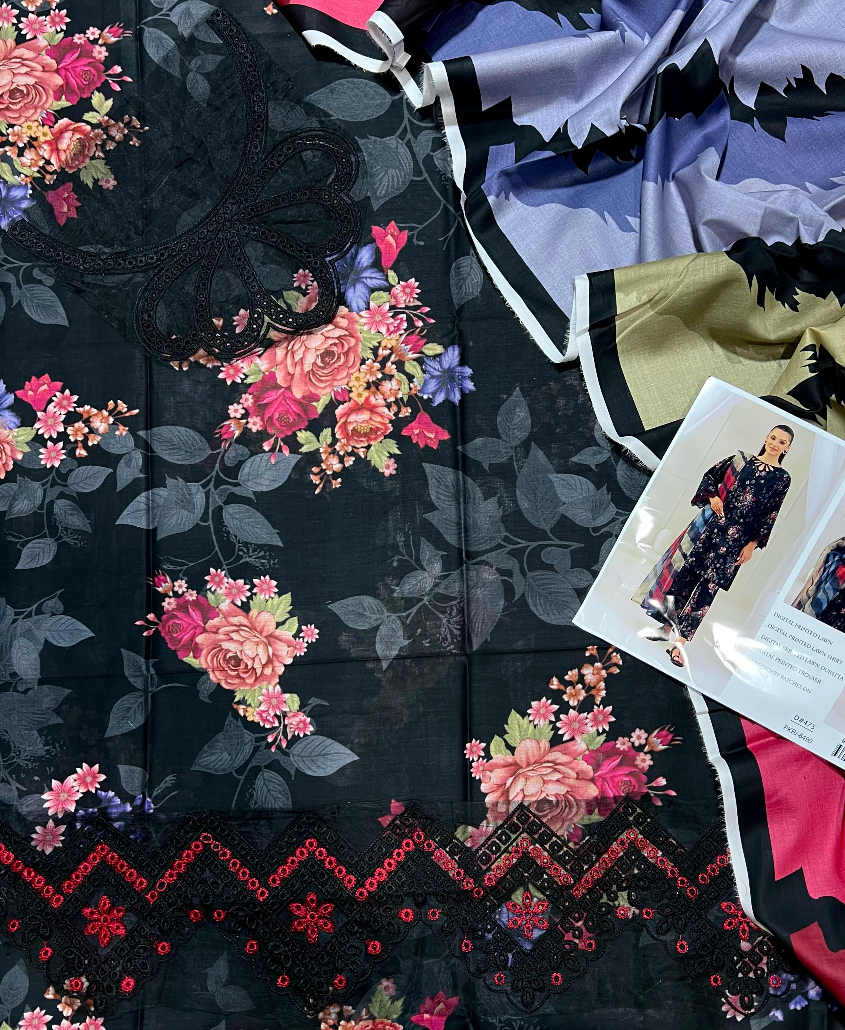 Elaf Chikankari Lawn Dress 2025th Silk Dupatta –