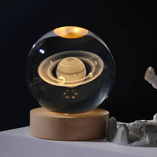 3D Crystal Galaxy Night Lamp – Moon, Earth & Solar System Designs| Perfect for Home Decor & Gifts